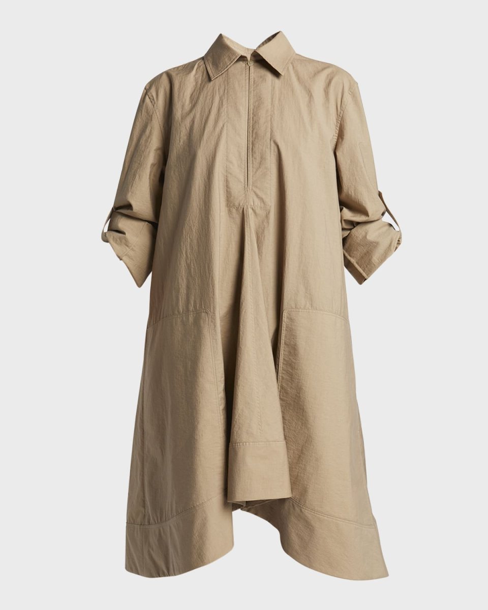 x Paula Ibiza Wrap Tunic Dress with Rolled Cuff Sleeves