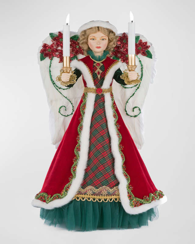 Penelope Poinsettia Angel Tree Topper