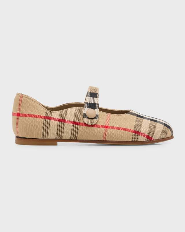 Girl's Seth Check Ballerina Flats, Toddlers/Kids