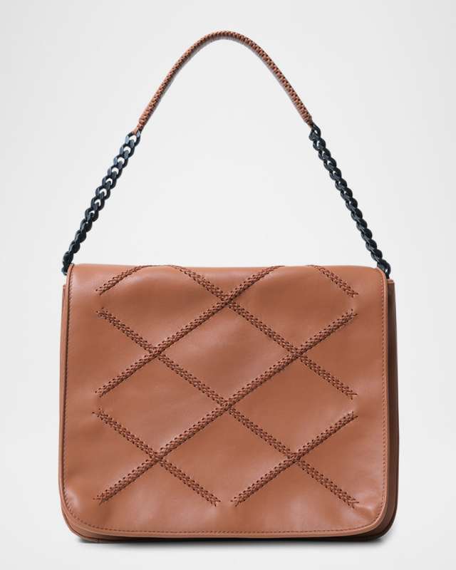 Flap Leather Chain Shoulder Bag