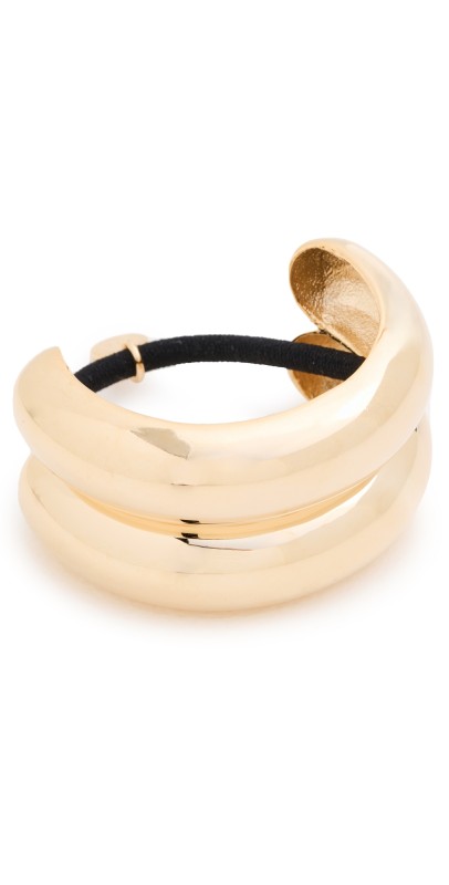 LELET NY Glossy Double Arch Ponytail Hair Tie Gold