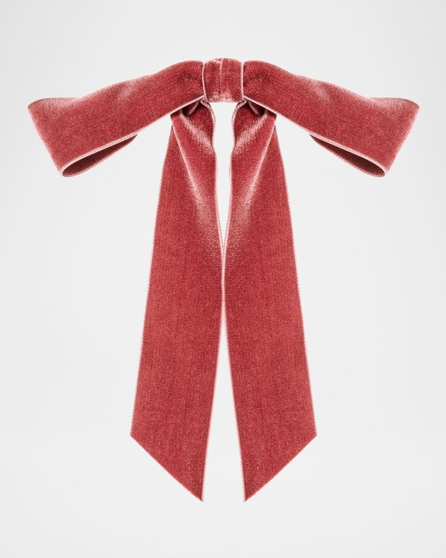 Adley Velvet Bow Barrette