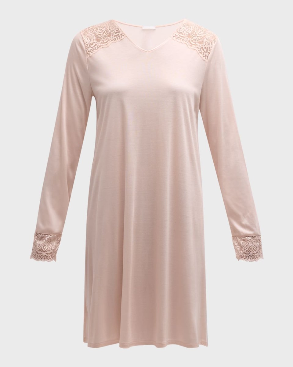 Josephine Lace-Trim Modal Nightgown