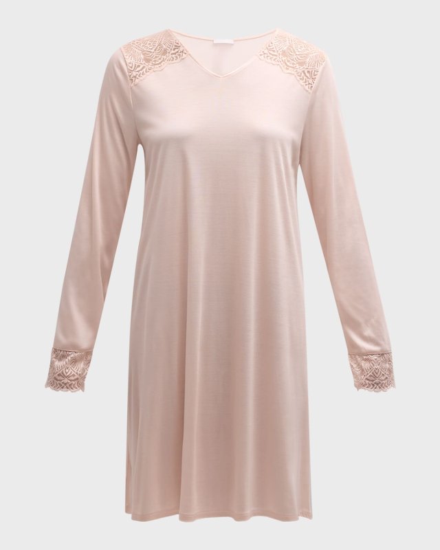 Josephine Lace-Trim Modal Nightgown