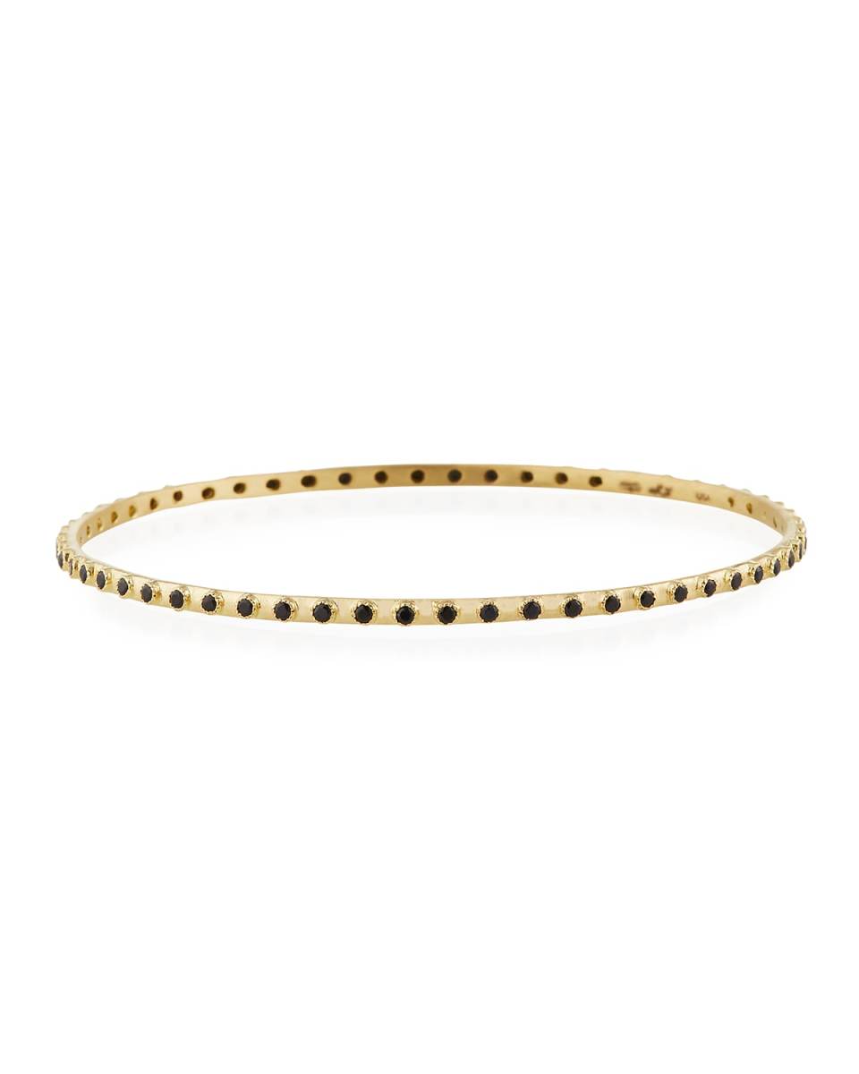 Old World Sueno Eternity Bangle with Black Sapphires