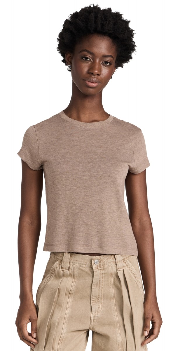 AGOLDE Adine Tee Chai Heather