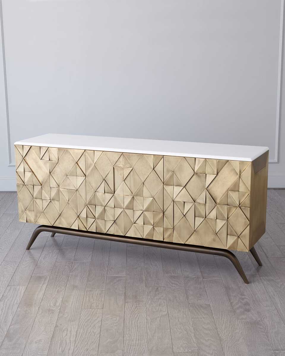 Triangle Cabinet, Brass