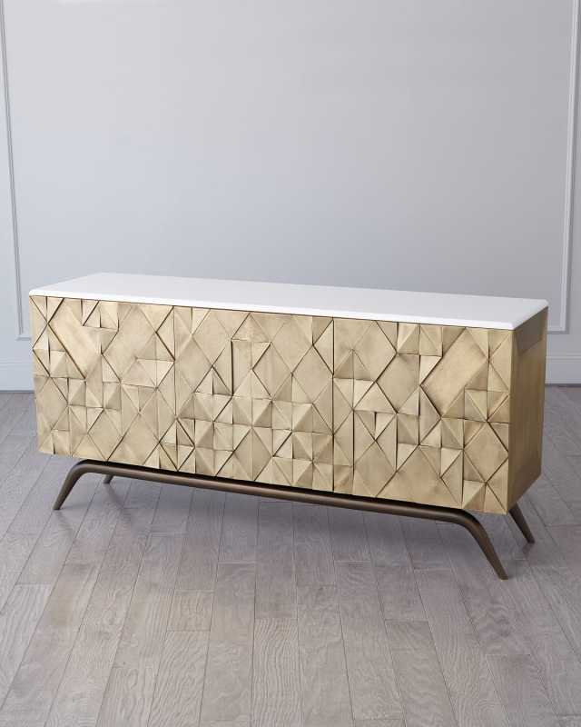 Triangle Cabinet, Brass