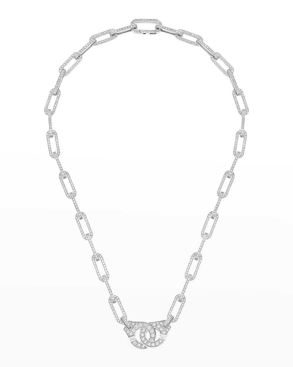 White Gold R15 Menot Full Pave Necklace