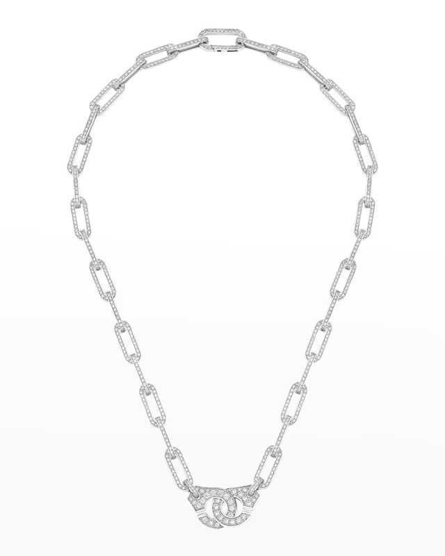 White Gold R15 Menot Full Pave Necklace