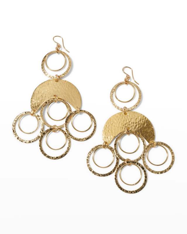 Wedge Multi-Circle Chandelier Earrings