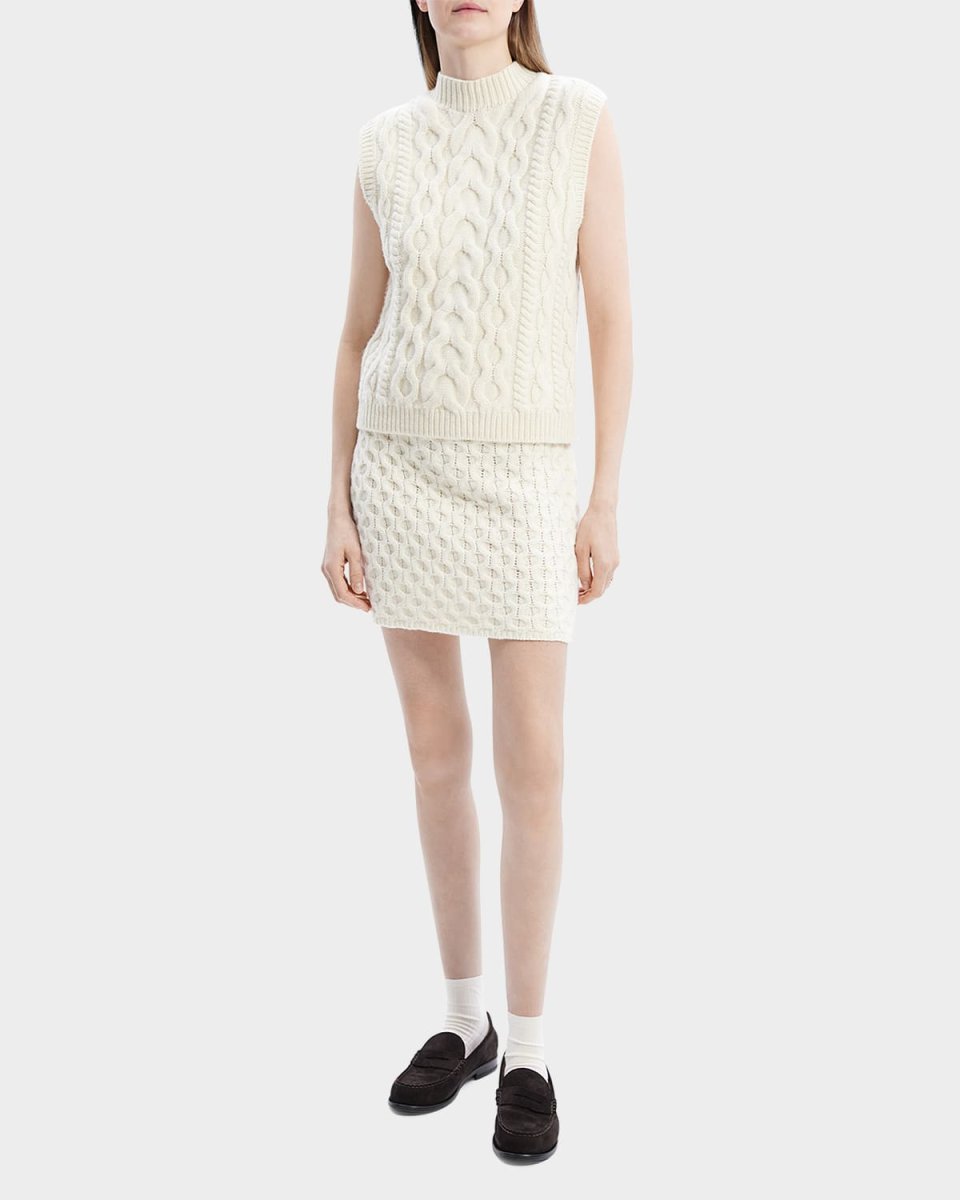 Cable-Knit Wool-Cashmere Vest