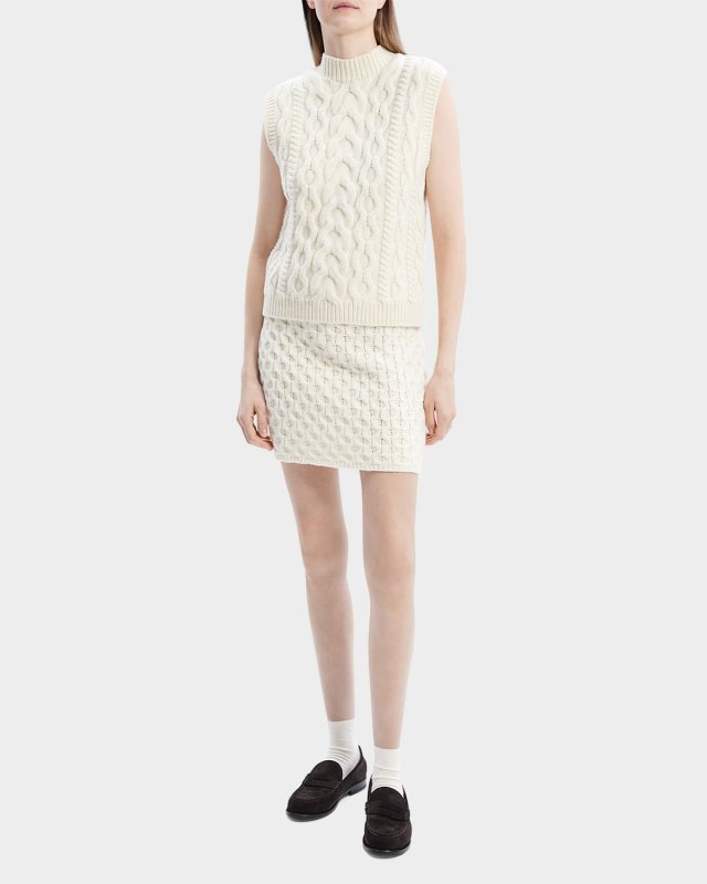 Cable-Knit Wool-Cashmere Vest