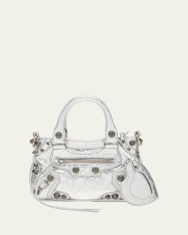 Neo Cagole Mini Metallic Leather Tote Bag