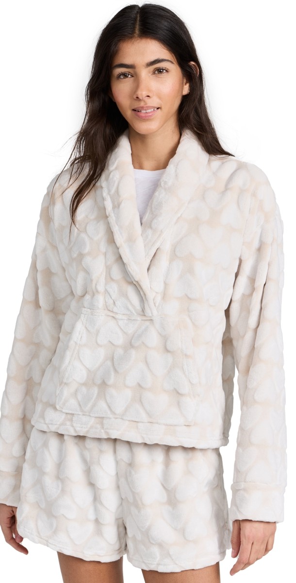 Z Supply Plush Heartong Sleeve Top Champagne