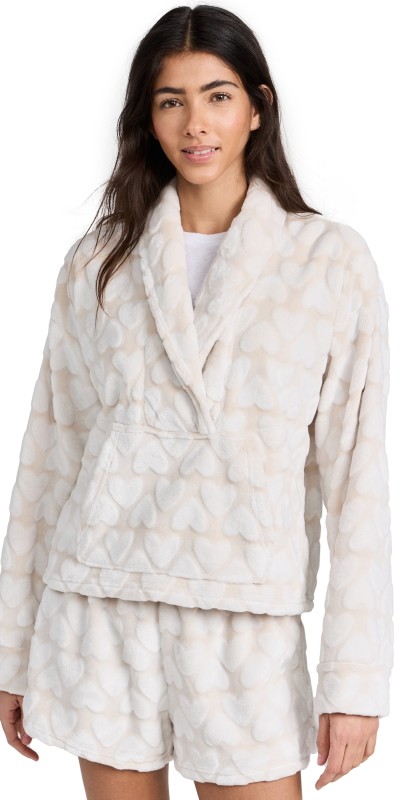 Z Supply Plush Heartong Sleeve Top Champagne