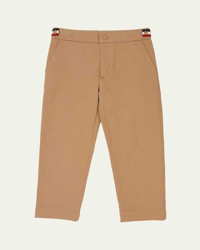 Boy's Tri-Stripe Twill Trousers, Size 4-6