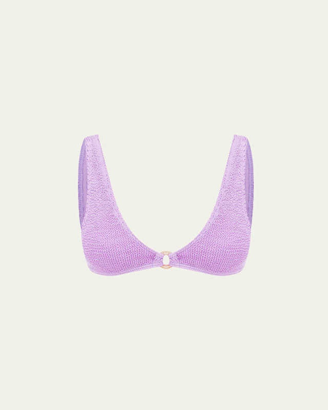 Lilac Shimmer Ring Scout Crop Bikini Top