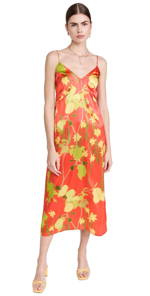 Bernadette Jeanine Slip Dress Citrusfield Red