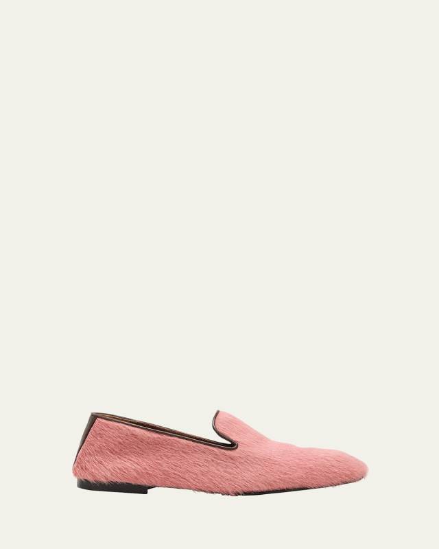 Calf Hair Slipper Loafers