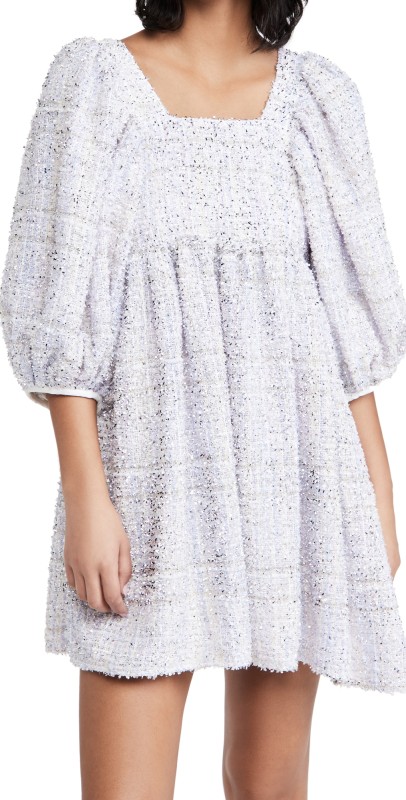 Sister Jane Triffle Tweed Mini Dress Lilac
