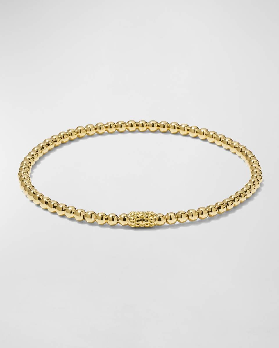 18K Gold Signature Caviar Beaded Bracelet