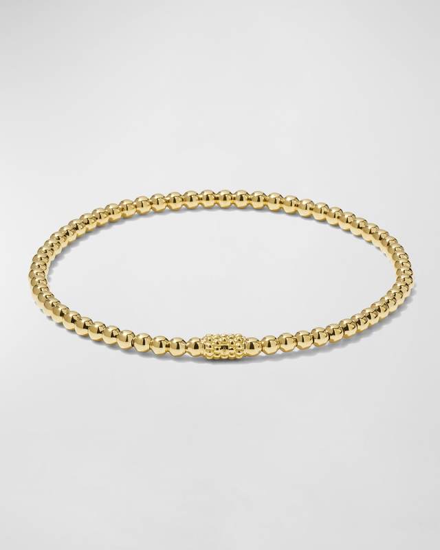 18K Gold Signature Caviar Beaded Bracelet