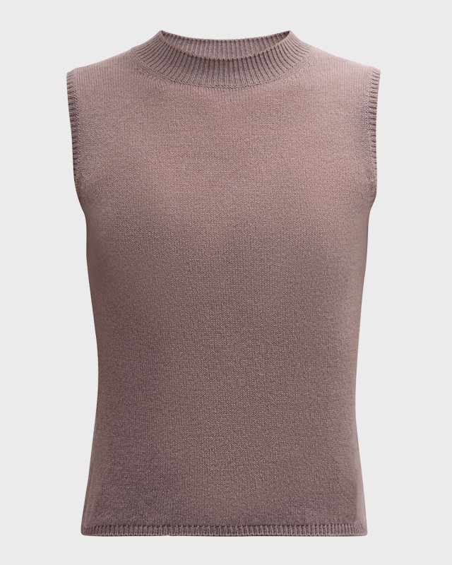 Crewneck Cashmere Knit Tank