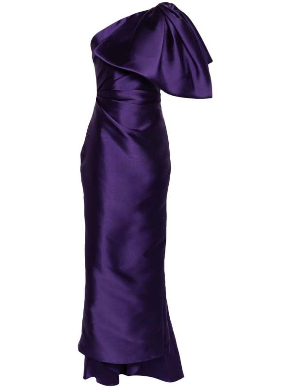 Priya oversized-bow maxi dress