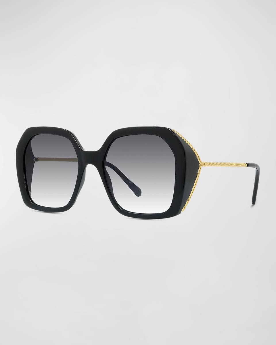 Chain Mixed-Media Butterfly Sunglasses