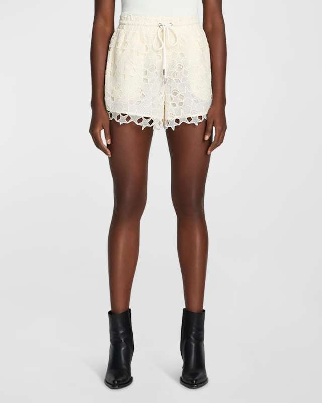 Drawstring Star Lace Shorts
