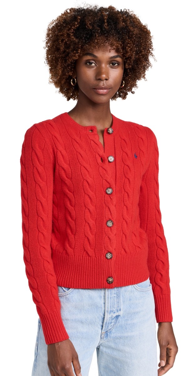 Polo Ralph Lauren Cashmere Cardigan Fall Red