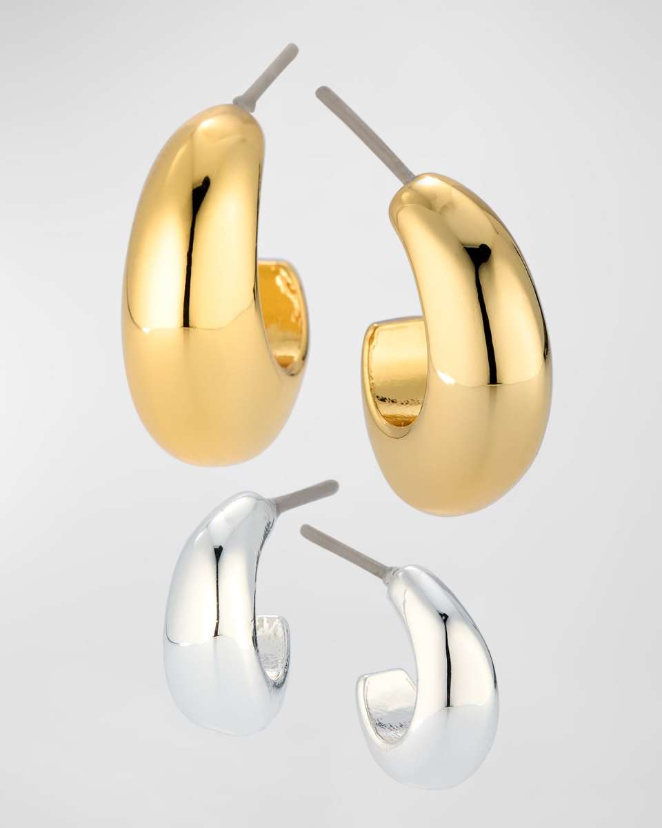 Bombe Hoop Earrings, Set of 2