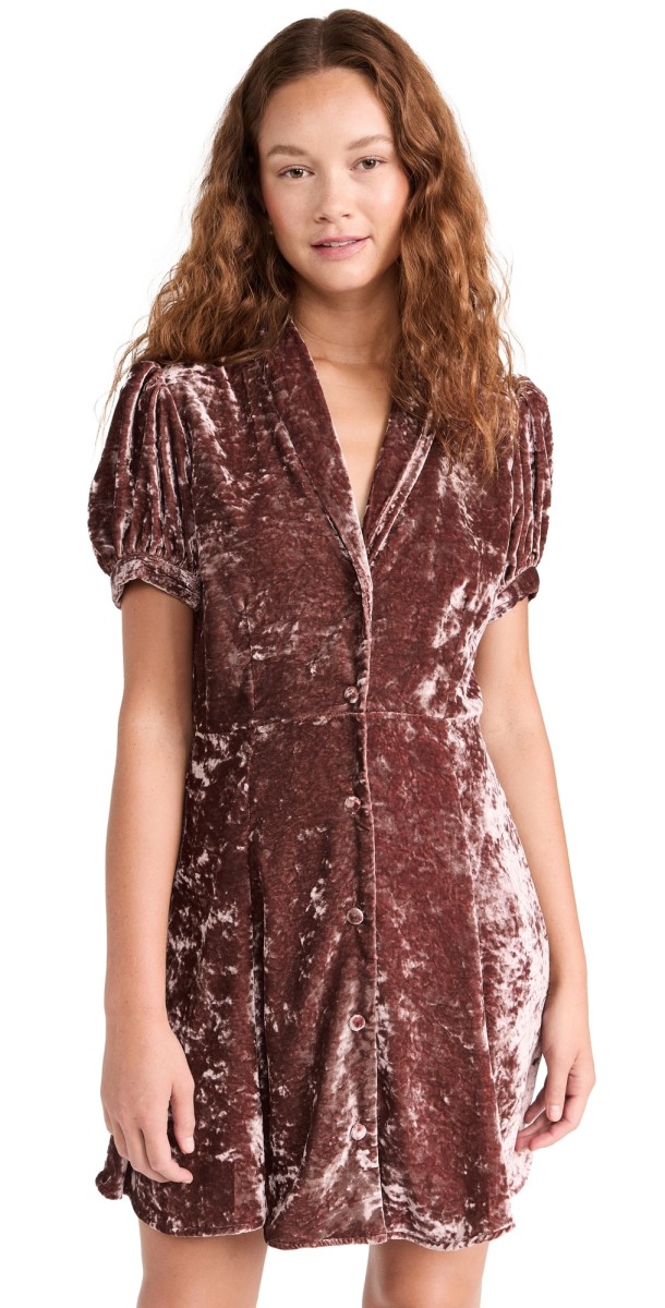 CAROLINE CONSTAS Bel Mini Dress Rose