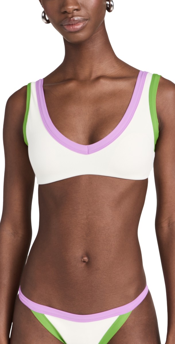 LSPACE Lala Bikini Top Cream/Jewel/Palm