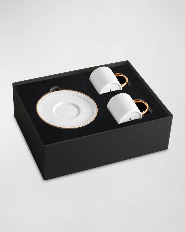 Neptune 3-Piece Espresso Cup & Saucer Set