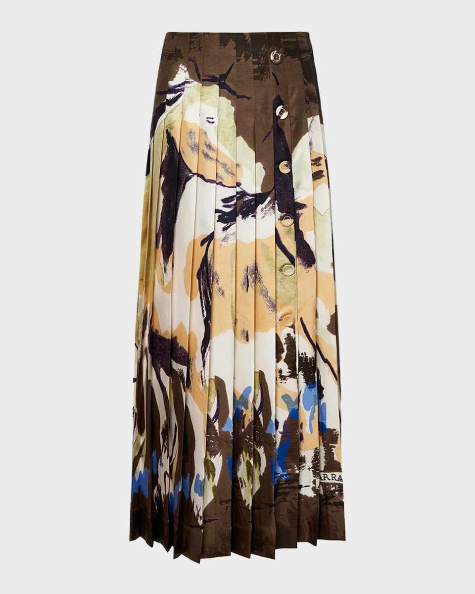 Tullius Pleated Maxi Skirt