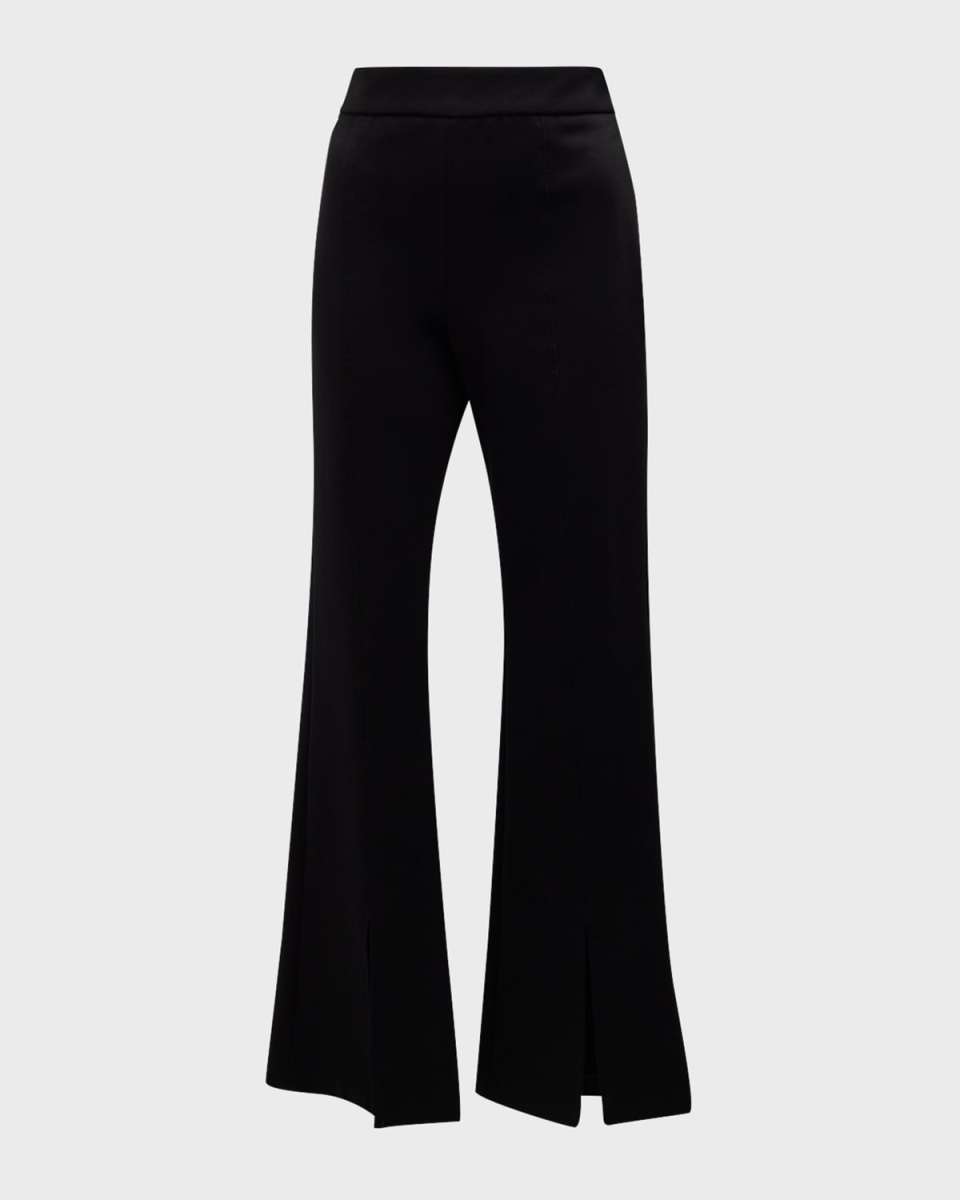 Sexy Back Front-Slit Flare Pants