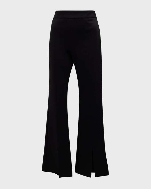 Sexy Back Front-Slit Flare Pants