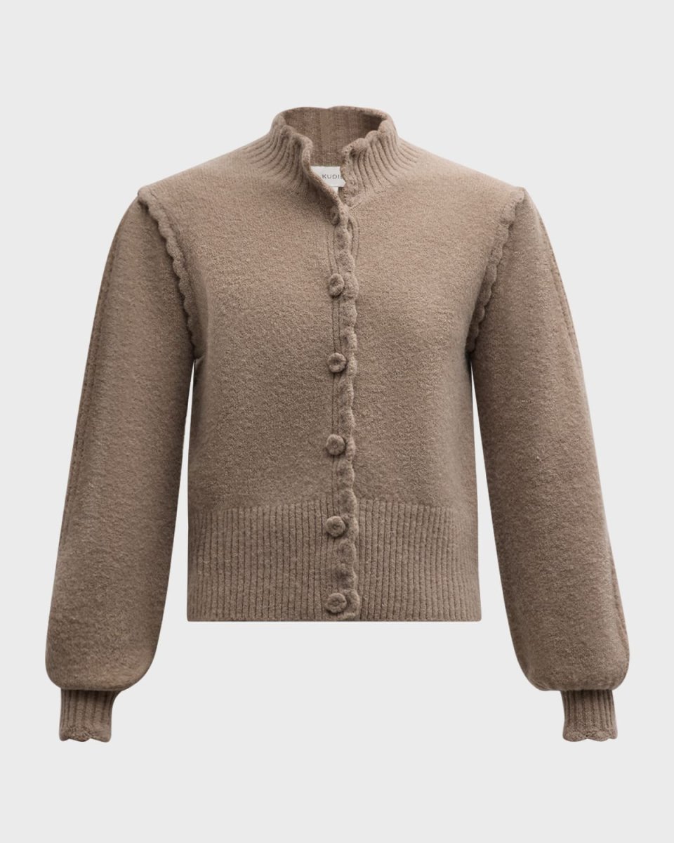 Bellis Scalloped Button-Down Cardigan