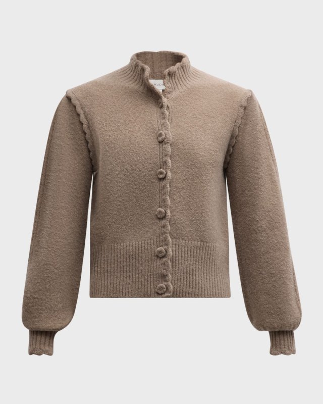 Bellis Scalloped Button-Down Cardigan