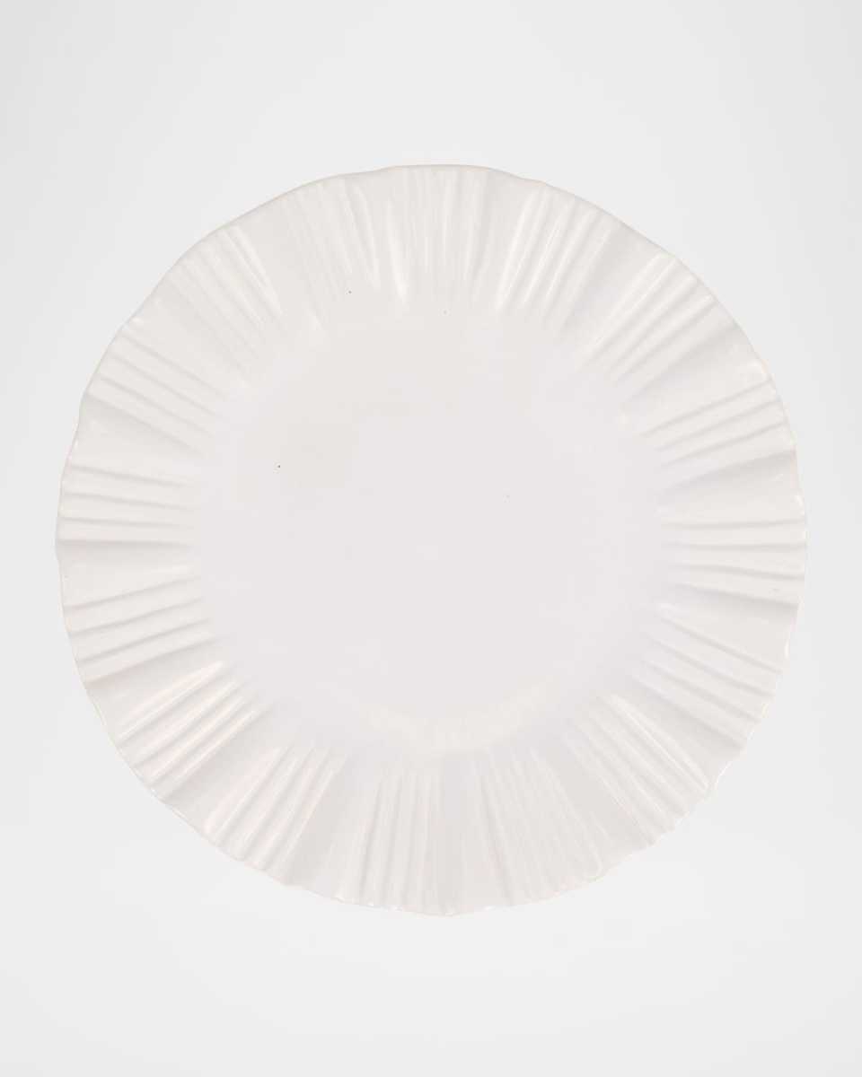 Bari White European Dinner Plate