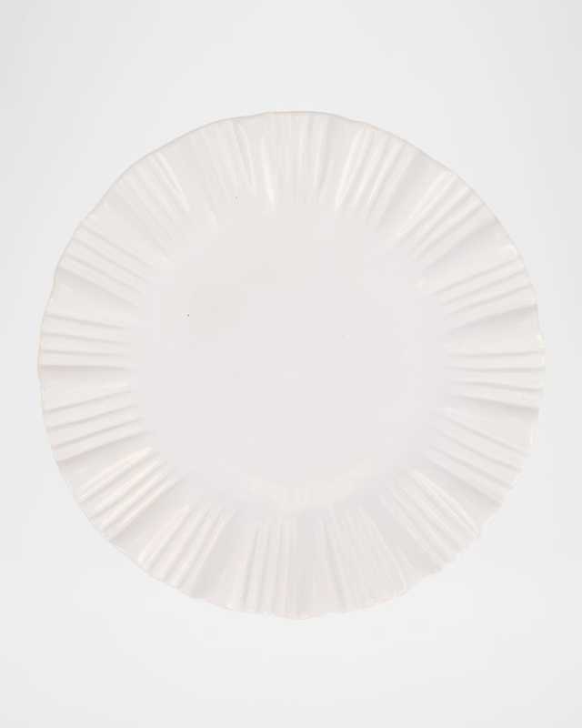 Bari White European Dinner Plate