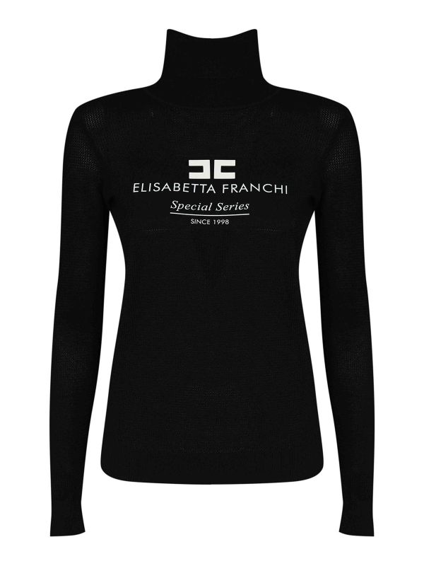 Elisabetta Franchi Pull Col Rond - Noir