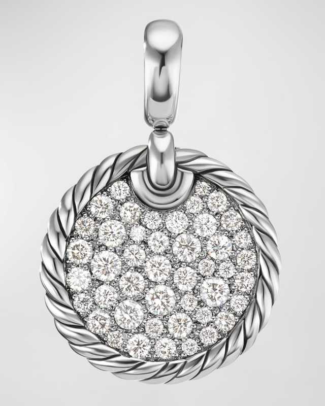 DY Elements Pendant with Diamonds in Silver, 17.5mm
