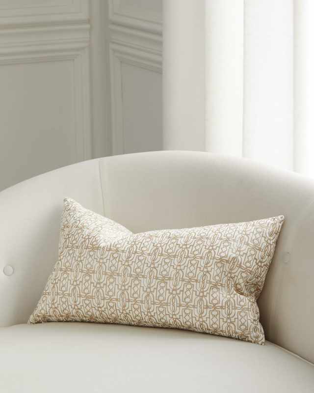 Cordova Taupe Decorative Pillow, 13" x 22"