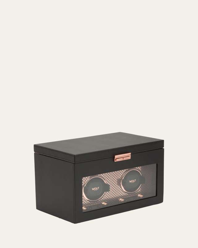 Axis Double Watch Winder with Storage