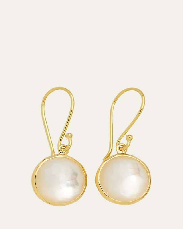Small Single Drop Earrings in 18K Gold