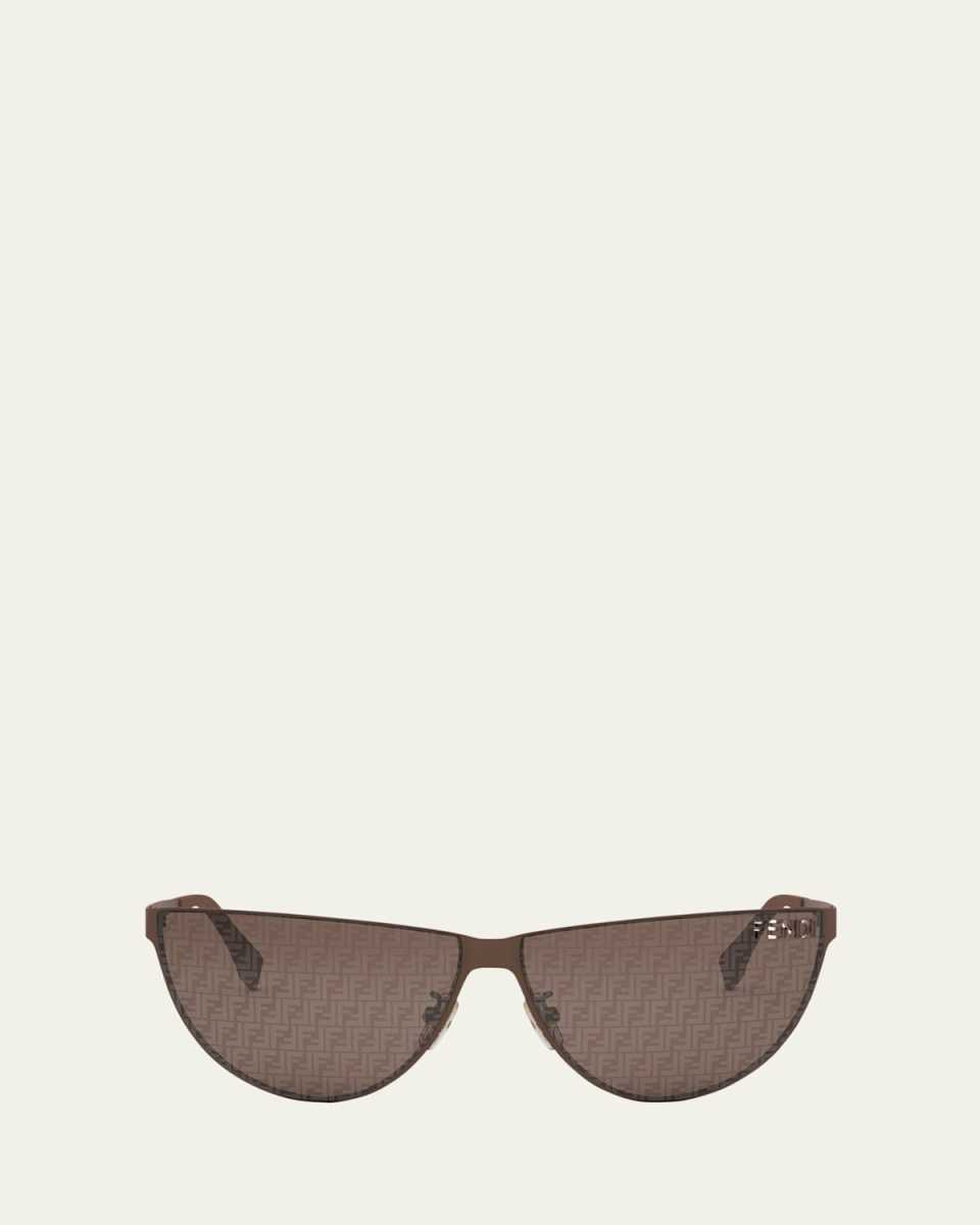 All-Over Logo Metal Cat-Eye Sunglasses