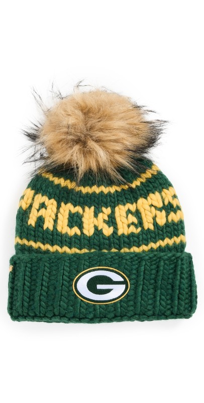 Lele Sadoughi Packers Beanie Forest